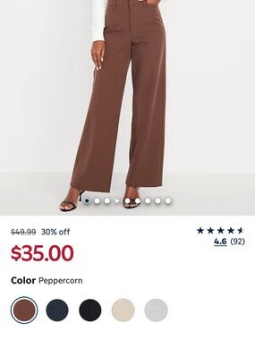 GAP Wide-Leg Pants in Peppercorn Brown